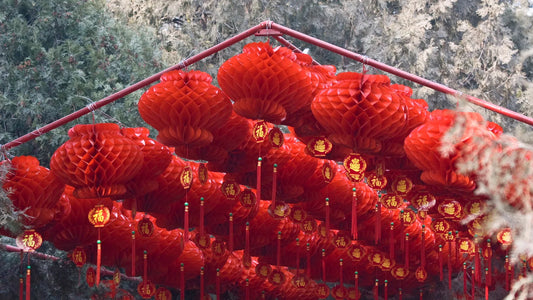 Red lanterns at the Temple of Earth temple fair in Beijing – chinese new year in china