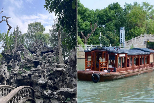 Lion Grove Garden rockery and a canal boat – Timeless Suzhou private day tour